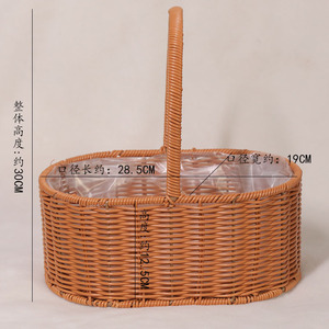 Wholesale Hand-woven Flower <b>Basket</b> Household Goods Fresh Natural Garden Rattan <b>Storage</b> Decoration - Product Image 4