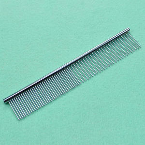 Forfait personnalisé En Acier Inoxydable Pour Animaux De Compagnie Poux Nit Gratuit Tiques Anti-puces Peigne Portable Peigne à Cheveux Pour Animaux De Compagnie De Chien De Toilettage Massage Peigne - Product Image 5