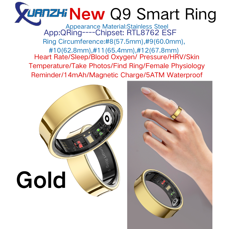 Gold Xuanzhi-Q9-health-sleep-remote control-smart-ring