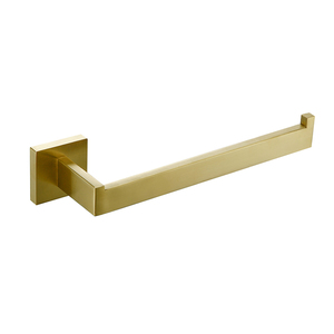 6 peças de aço inoxidável acessórios do banheiro Set Brush Gold Finish Inclui prateleira Toalheiros Chrome Square Bath <span class=keywords><strong>para</strong></span> uso doméstico - Product Image 3