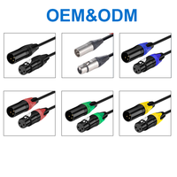 Câble Microphone XLR Couleur OEM Connecteur Plaquée Nickel Mâle vers Double 2 Câbles Microphone XLR DMX