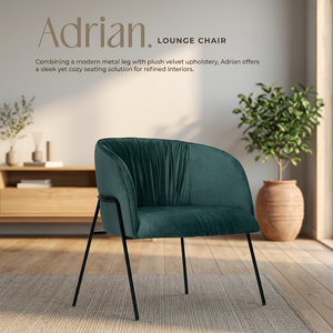 Velvet Lounge Chair Modern Accent Armchair Upholstered Leisure Seat <b>Oak</b> Tapered Leg Metal <b>Frame</b> for Garden Outdoor Living Room - Product Image 2