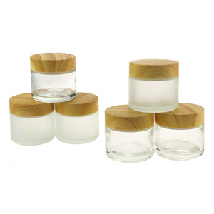 Bán Sỉ Lọ Nhựa 30Ml <span class=keywords><strong>60Ml</strong></span> 60G Có Nắp Gỗ Hộp Đựng Trong Suốt Có Vít Kem Mặt Mỹ Phẩm Mờ Rỗng - Product Image 1