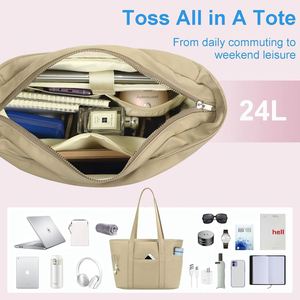 Custom Luxury Logo New Fashion Large Canvas Tote <b>Bag</b> <b>Women</b> <b>Leather</b> <b>Laptop</b> Spacious and Stylish for Winter Travel Work - Product Image 3