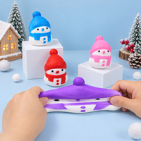 Nouvelles briques de neige Bonhomme de neige Noël Maltose Croustillant Squishy Jouet anti-stress Unisexe 5 ans et plus Emballé individuellement Vente en gros