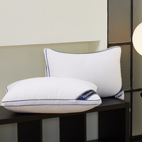 Oreiller d'hôtel de luxe blanc Queen size doux 100% coton oreillers personnalisés en gros