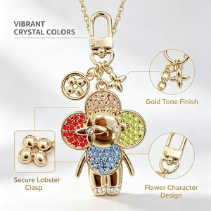 Fashion Exquisite Accessories handbag Accessories luxury brand Keychain Women Purse Wallet Girls Car <b>Key</b> <b>Ring</b> <b>Bag</b> Charms - Product Image 3
