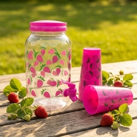Distributeur de boissons en plastique PE transparent sans BPA avec couvercle, grande capacité portable pour les fêtes, jus glacé