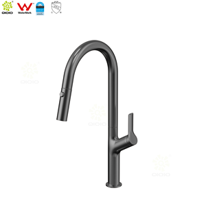 Rubinetto da <span class=keywords><strong>Cucina</strong></span> Estraibile a Collo d'Oca in Acciaio Inox 304 Spazzolato <span class=keywords><strong>Oro</strong></span> con Marchio d'Autenticità - Product Image 6