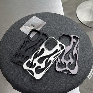 Nueva tendencia Frosted Hollow Flame Modeling Protección a prueba de golpes Funda para teléfono móvil para IPhones 15 Pro Max 16 15 14 13 12 <span class=keywords><strong>11</strong></span> - Product Image 1