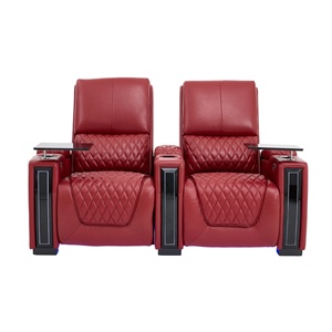 Canapé de cinéma en cuir moderne de style nordique pour salon, deux places, fonction électrique, rangée droite VIP, multifonctionnel avec USB - Product Image 5