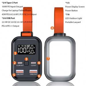 Batterie externe portable 2023 de 100 watts, 30000 mAh, 60000 mAh pour ordinateur portable - Product Image 2