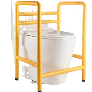 Barra de apoyo para inodoro Ji Tu, de plástico y acero inoxidable, antideslizante, diseño sin barreras para ancianos y discapacitados, pasamanos de seguridad para baño - Product Image 2
