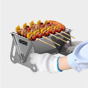 Outdoor Folding <b>BBQ</b> Stove Wholesale Stainless Steel Convenient Wood Burning Stove Mini <b>Grill</b> Home <b>BBQ</b> <b>Grill</b> Stove - Product Image 4
