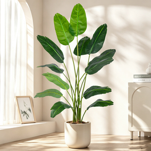 Arbre <span class=keywords><strong>bananier</strong></span> artificiel : Plante tropicale en soie de 1,80 m avec feuilles de <span class=keywords><strong>Musa</strong></span>, pour <span class=keywords><strong>intérieur</strong></span> et extérieur, <span class=keywords><strong>d</strong></span>écoration de hôtel, bureau, patio, vente en gros - Product Image 4