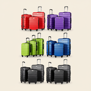 Ensemble de bagages unisexe 20 pouces 3 pièces le plus vendu, grande capacité, valise à roulettes personnalisable avec logo pour étudiants et voyages d'affaires - Product Image 1