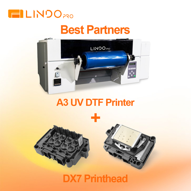 New 1 Year Warranty A3 Single-head DX7 Crystal Label Inkjet Printer with UV DTF Technology Automatic