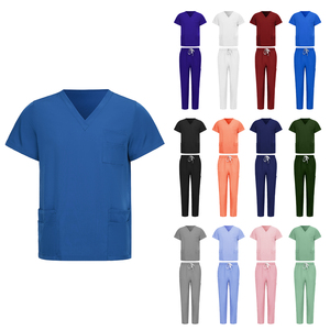 Uniforme de Enfermera de Verano con Cuello en V y Manga Corta, Uniforme Profesional de Manicurista y Spa, Uniforme Médico, Conjunto de Uniforme de Enfermería - Product Image 1