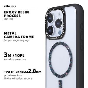 Funda Transparente con Purpurina para Teléfono Iphone, Funda Magnética Mate de TPU Transparente para Iphone 16 15 14 13 Pro Max - Product Image 2