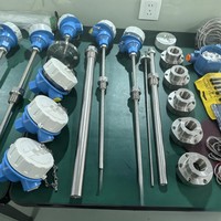 Thermocouple assemblé avec bride de montage filetée, antidéflagrant, transducteur RTD PT100 4-20mA en acier inoxydable IP68, OEM ODM