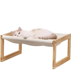 Cama de madera transfronteriza para gatos, hamaca de suelo para gatos, cama de descanso de madera, cama para mascotas (gatos y perros) extraíble y lavable - Product Image 5