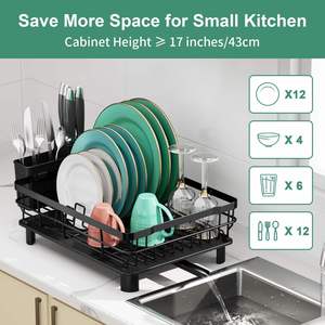 ชั้นวางจานสแตนเลสสำหรับวางจานในครัวชั้นคว่ำจาน - Product Image 5