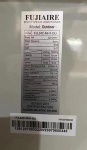 Aire Acondicionado de Gas Variable Fujiaire de 36000 BTU, Enfriamiento/Calefacción para Oficina y Comedor, 220v R410a, Ecológico, Tipo Split de Pared - Product Image 5