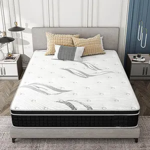 Hotel bedroom furniture modern single double queen king size vacuum compress pack memory foam bed pocket spring mattress