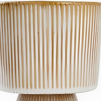 Vase de table en céramique texturée artisanale Jueheng, beige mat transparent, style Art déco, rustique et décoratif