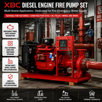 Ensemble de pompes à incendie diesel de la série XBC personnalisable en OEM, pompe à incendie haute pression pour usage industriel et commercial
