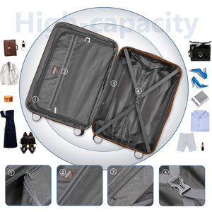 Elegant <strong>Black</strong> Design Luggage Set 6 Pcs ABS Hard Shell <strong>Suitcases</strong> with TSA Locks China Factory High Quality Products for Travel - Product Image 4