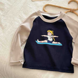 Girls Cartoon Print T-Shirt <b>Long</b> <b>Sleeve</b> Cotton Spring Autumn Casual <b>Base</b> <b>Layer</b> Top - Product Image 4