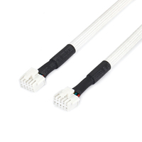 Cable de 10 pines 2x5 hembra con funda trenzada blanca 125C VW-1 UL termorretráctil para ISP JTAG USB, programación de depuración OEM