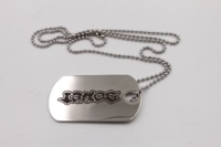 Collier avec logo laser personnalisé Étiquette de chien vierge pour chien Cadeau pour homme