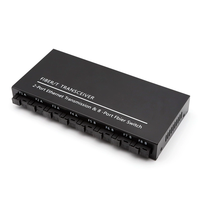 千兆自适应10/100/1000M 8光纤+2RJ45光纤以太网交换机媒体转换器SERATLINK RD-GE802 适用于FTTH 0~120