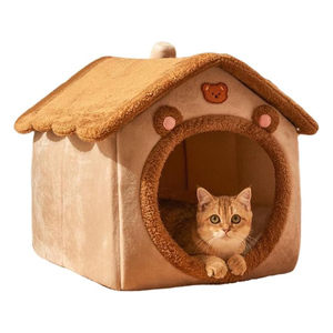 Manufacturer Wholesale Winter <b>Plush</b> Fashion Solid Rectangle Small Dog <b>Cat</b> Bed Indoor Detachable Carton Pack - Product Image 1