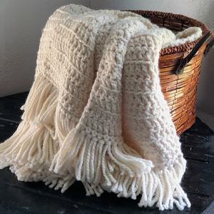 Y-W Chunky Couverture En Tricot Pleine grandeur main Gros franges au crochet jeter Décor À La Maison Les Cascades Jeter Couverture - Product Image 1