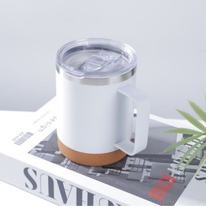 Vaso de Acero Inoxidable Yongkang 304, Recto, Doble Pared, Aislado al Vacío, con Asa y Base de Corcho, para Viajes - Product Image 2