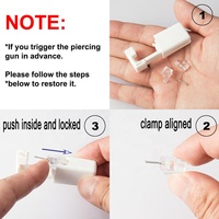 Kit Profesional de Herramientas para Piercings Nasales al por Mayor, Pistola para Perforaciones Nasales con un Juego de Piercings Nasales de Zirconia