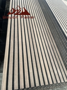 Wayon diseño moderno semicubierto WPC fibra de densidad media insonorizado impermeable panel de sonido acústico pared - Product Image 2