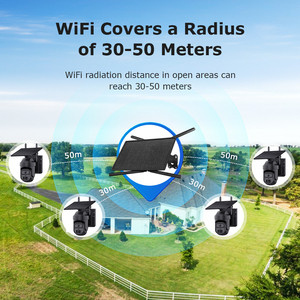 Ubox-Kit caméra Wifi routeur solaire extérieur 4CH 3MP 4G, 24/<span class=keywords><strong>7</strong></span> enregistrement vidéo en temps réel, kit de caméra CCTV solaire 4CH - Product Image 4