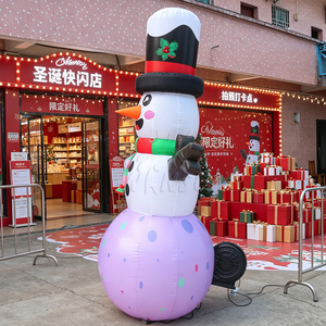 Décoration de Noël Gonflable WINSUN en Forme de Bonhomme de Neige, Tissu Oxford Imperméable, Éclairage LED, Affichage Extérieur pour Jardin, Logo Personnalisé - Product Image 4
