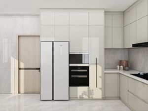 Armoire de cuisine sur mesure en blanc, style contemporain, avec options personnalisables et design fonctionnel - Product Image 2