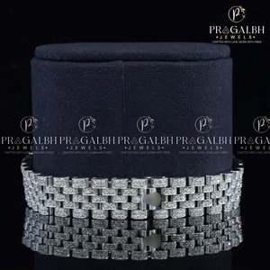 Montre analogique entièrement automatique ornée de diamants en moissanite PJ, prix de gros - Product Image 3