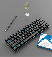 Keyboard Mekanik Gaming Dual Mode USB Type-C BT FV-DK61 Warna Baru, 61 Tombol, RGB Backlit, Lampu Dapat Diatur