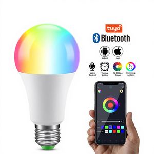 หลอดไฟอัจฉริยะ Fxpot คุณภาพสูง ราคาโรงงาน ปรับสีได้ RGB ขั้ว E26/E27/B22 สำหรับไฟ AC110V 9W รองรับ <span class=keywords><strong>Alexa</strong></span> ได้รับการรับรองมาตรฐาน CE - Product Image 4