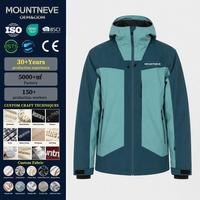 Chaqueta Técnica de Esquí con Capucha y Cuello Alto, Bloques de Color, Cordón Ajustable, Bolsillos en las Mangas, para Hombre, Producción ODM
