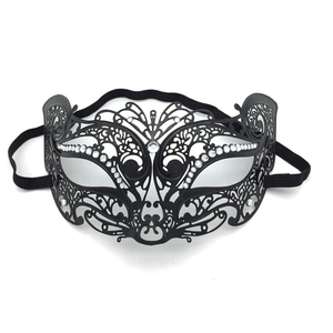 Maschera in Metallo con Strass, Copricapo da Donna a Mezza Faccia con Occhi di Tigre, Accessorio per Cosplay, Mascherata, Halloween e Spettacoli Teatrali - Product Image 2