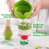 En stock Ensemble de fouet à matcha japonais 7 pièces Bol en porcelaine écologique Cuillère en bambou Boîte cadeau Design Japandi Outils à matcha