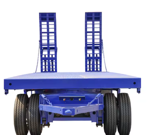 Remolque de Plataforma Baja de 50 Toneladas y 60 Toneladas para Transporte de Maquinaria Pesada, Semirremolque con Escalera Mecánica - Product Image 4